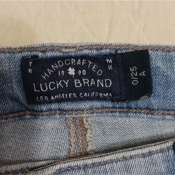 Lucky Brand Bridgette Skinny sz 0/25 light wash distressed - Picture 10 of 13
